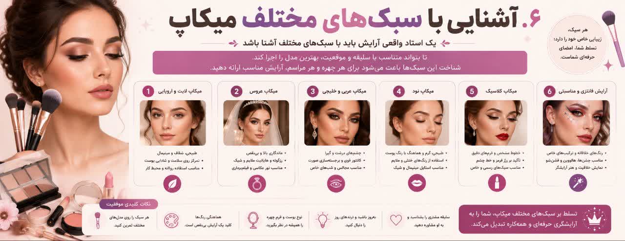 آشنایی با سبک‌های مختلف میکاپ